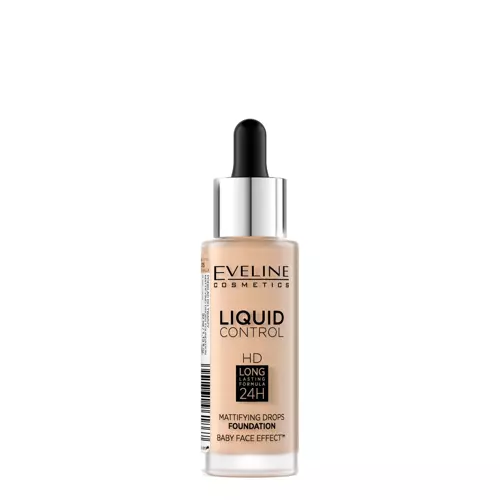 Eveline Cosmetics - Liquid Control HD Mattifying Drops Foundation - Podkład Matujący - 015 Light Vanilla - 32ml