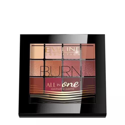 Eveline Cosmetics - Paleta 12 Cieni do Powiek - All In One - 03 Burn - 12g