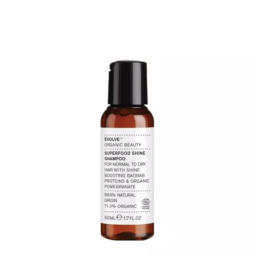 Evolve Organic Beauty - Superfood Shine Shampoo - Naturalny, Nabłyszczający Szampon do Włosów - 50ml