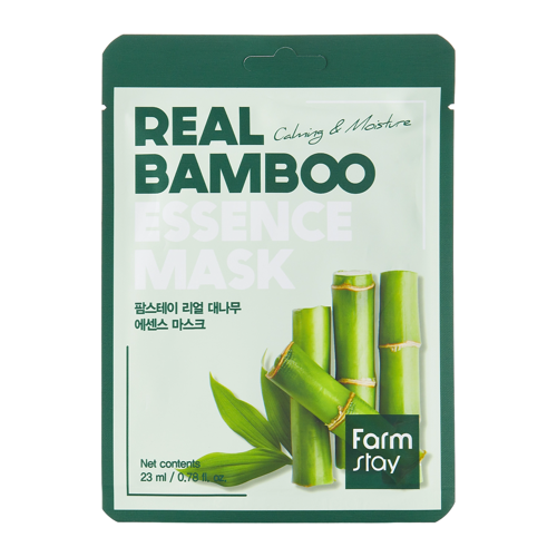 Farmstay - Real Bamboo Essence Mask - Nawilżająca Maska w Płachcie z Ekstraktem z Bambusa - 23ml/1szt