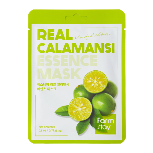 Farmstay - Real Calamansi Essence Mask - Wzmacniająca Maska w Płachcie z Ekstraktem z Owoców Calamansi - 23ml/1szt