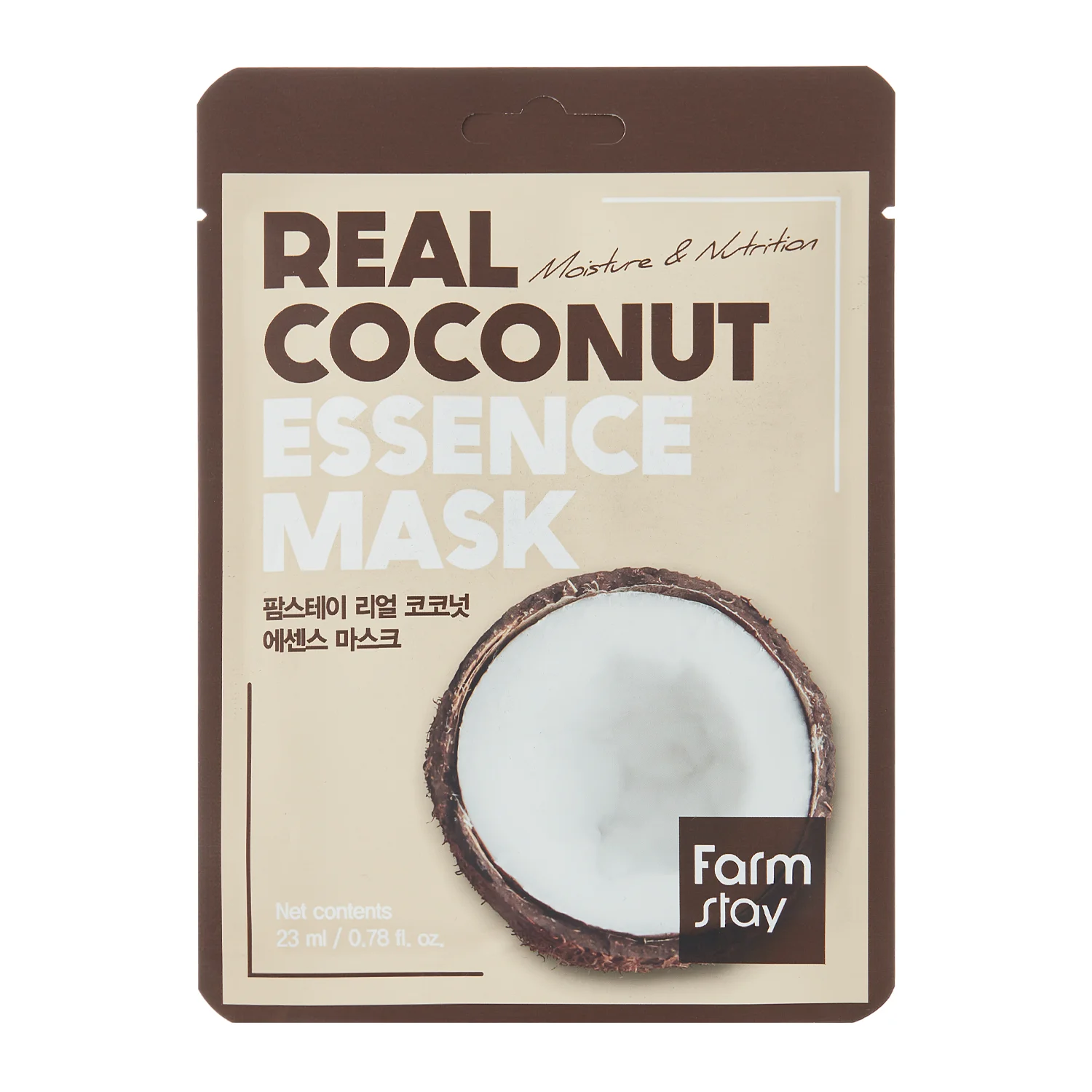 Farmstay - Real Coconut Essence Mask - Nawilżająco-Odżywcza Maska w Płachcie z Kokosem - 23ml/1szt