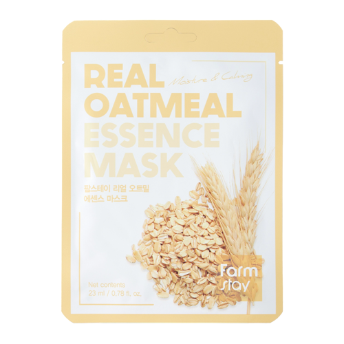 Farmstay - Real Oatmeal Essence Mask - Kojąca Maska w Płachcie z Ekstraktem z Owsa - 23ml/1szt