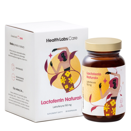 Health Labs Care - Lactoferrin Natural+ Laktoferyna w Kapsułkach 150 mg - 30szt