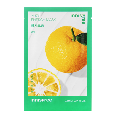 Innisfree - Squeeze Energy Mask - Yuzu - Brightening - Rozjaśniająca Maska w Płachcie - 22ml