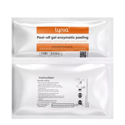 Lynia - Peel-off Gel with Papain and Bromelain Fruit Enzymes - Peeling Enzymatyczny z Owoców Tropikalnych w Żelu Peel-Off - 50g