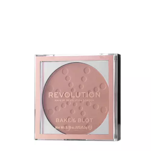 Makeup Revolution - Bake & Blot - Matujący Puder Prasowany - Beige - 5,5g
