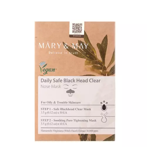 Mary&May - Daily Safe Black Head Clear Nose Mask - Zestaw Płatków Oczyszczających Nos - 10szt