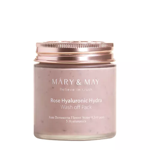 Mary&May - Rose Hyaluronic Hydra Wash off Pack - Nawilżająca Maska z Glinką - 125g