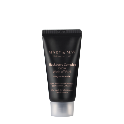 Mary&May - Vegan Blackberry Complex Glow Wash off Pack - Rozświetlająca Maseczka Glinkowa - 30g