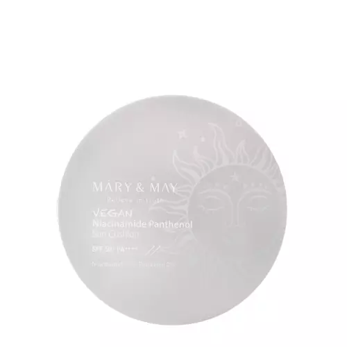 Mary&May - Vegan Niacinamide Panthenol Sun Cushion SPF50+/PA++++ - Krem z Filtrem w Poduszce - 25g 