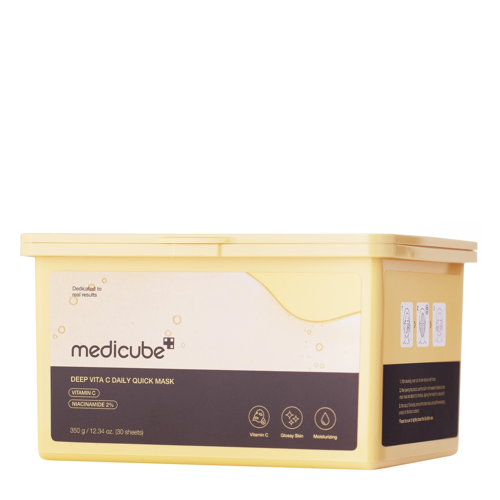 Medicube - Deep Vita C Daily Quick Mask - Zestaw Rozświetlających Masek do Twarzy w Płachcie - 30szt/300g