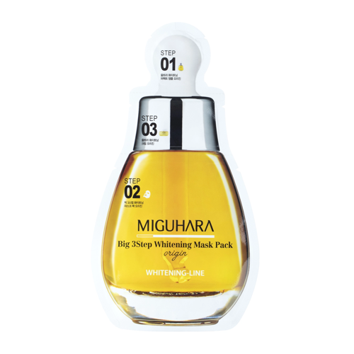 Miguhara - Big3 Step Whitening Mask Pack Origin - Rozjaśniająca Maska w Płachcie - 1,7ml + 25ml + 2ml