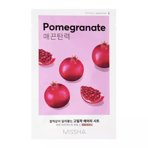 Missha - Airy Fit Sheet Mask - Pomegranate - Ujędrniająca Maska w Płachcie - 19g
