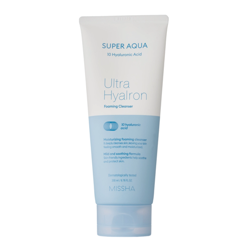 Missha - Super Aqua Ultra Hyalron Cleansing Foam - Nawilżająca Pianka Oczyszczająca - 200ml