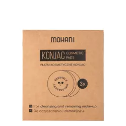 Mohani - Wielorazowe Roślinne Płatki Kosmetyczne Konjac - 3 sztuki