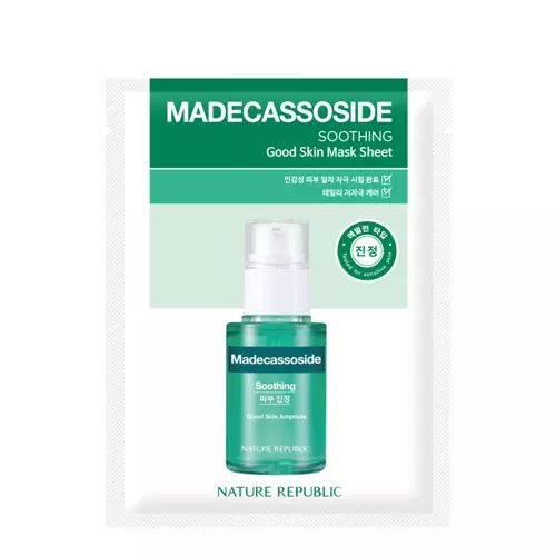 Nature Republic - Good Skin Madecassoside Mask Sheet - Kojąca Maska w Płachcie z Wąkrotą Azjatycką -  24g