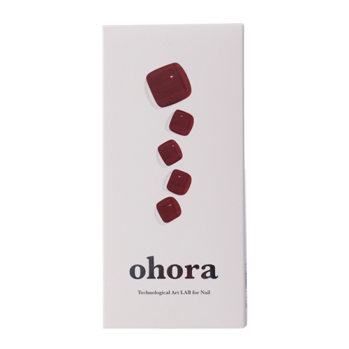 Ohora - Semicured Gel Nail - P. Hybrydowe Naklejki na Paznokcie - Pedicure - Tint Burgundy - 30szt