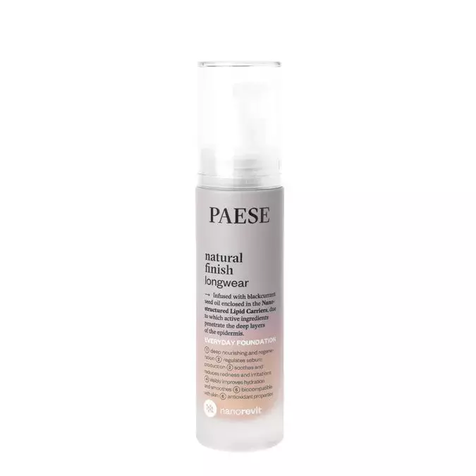 Paese - Nanorevit Natural Finish Longwear Everyday Foundation - Długotrwały Podkład o Naturalnym Wykończeniu - 03 Sand - 30ml