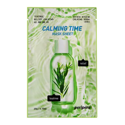 Peripera - Calming Time Mask Sheet Teatree Relief Calming - Łagodząca Maska w Płachcie z Drzewem Herbacianym - 20g