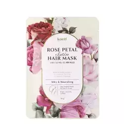 Petitfee - Koelf Rose Petal Satin Hair Mask - Maska na Włosy w Czepku - 1szt