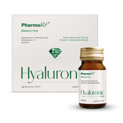 Pharmovit - Hyaluronic Drink Beauty Line - Kwas Hialuronowy w Płynie do Picia - 30szt x 30ml