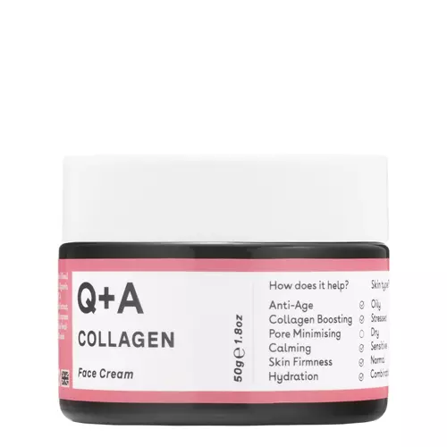 Q+A - Collagen - Face Cream - Wygładzająco-Ujędrniający Krem do Twarzy z Kolagenem - 50ml