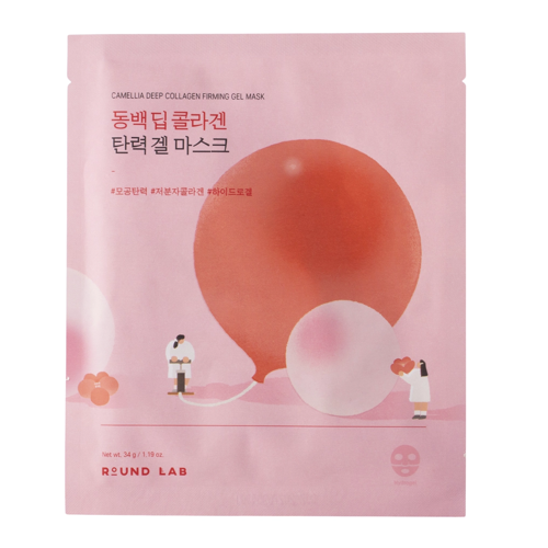 Round Lab - Camellia Deep Collagen Firming Gel Mask - Ujędrniająca Maska Żelowa z Kolagenem - 34g