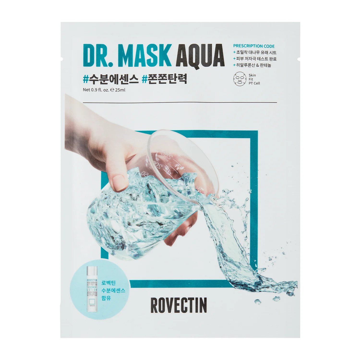 Rovectin - Dr. Mask Aqua - Silnie Nawilżająca Maska w Płachcie - 25ml/1szt.