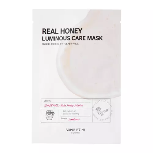 Some By Mi - Real Honey Luminous Care Mask - Rozświetlająca Maska w Płachcie - 20g