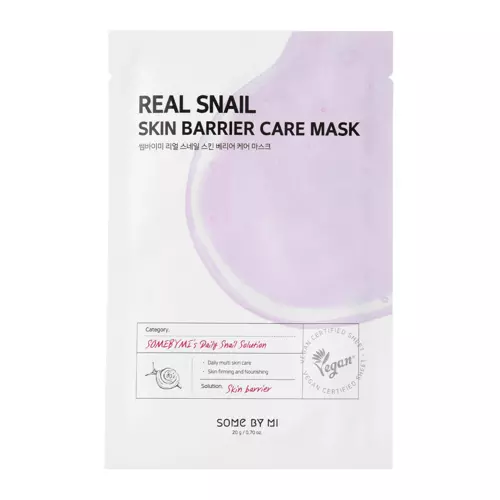 Some By Mi - Real Snail Skin Barrier Care Mask - Wzmacniająca Maska w Płachcie - 20g