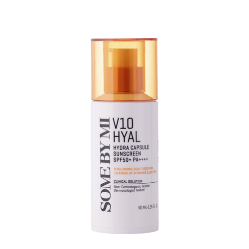 Some By Mi - V10 Hyal Hydra Capsule Sunscreen SPF 50+ PA++++ - Krem z Filtrem - 40ml