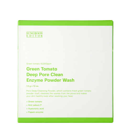 Sungboon Editor - Green Tomato Deep Pore Clean Enzyme Powder Wash - Głęboko Oczyszczający Puder Enzymatyczny - 10x1,5g