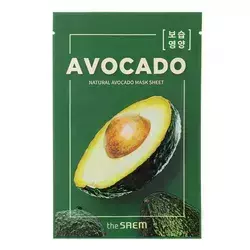 The SAEM - Natural Avocado Mask Sheet - Maska w Płachcie z Awokado - 21 ml