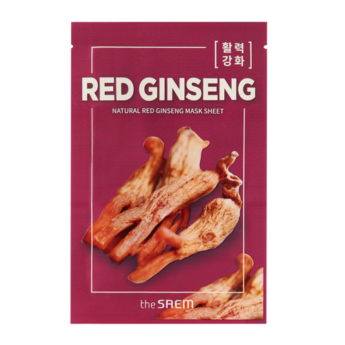 The Saem - Natural Mask Sheet Red Ginseng- Maska w Płachcie z Żeń-Szeniem - 21ml