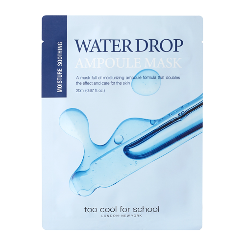 Too Cool for School - Drop Ampoule Mask Sheet Water Drop - Nawilżająca Maska do Twarzy w Płachcie - 1szt/20g