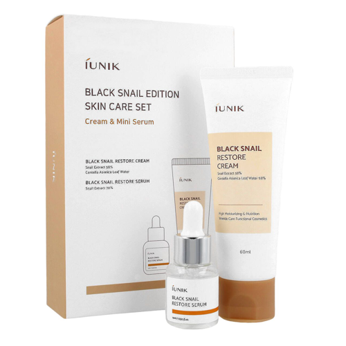 iUNIK - Black Snail Edition Skincare Set - Zestaw Regenerujących Kosmetyków