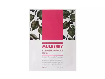  A'pieu - Mulberry Blemish Ampoule Mask - Nawilżająco-Rozjaśniająca Maseczka w Płachcie 23g
