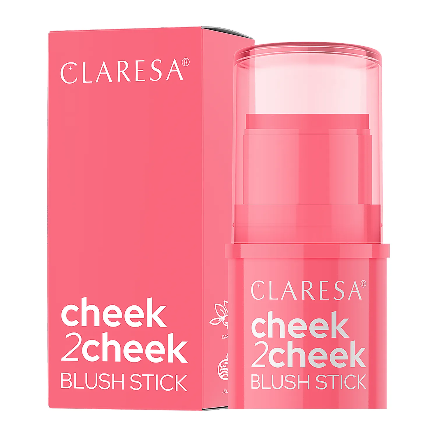  Claresa - Cheek 2 Cheek - Róż w Sztyfcie - 02 Neon Coral - 6g