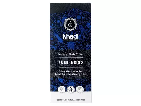  Khadi - Natural Hair Colour - Pure Indigo - Naturalna, Ziołowa Farba do Włosów - Indygo - 100g