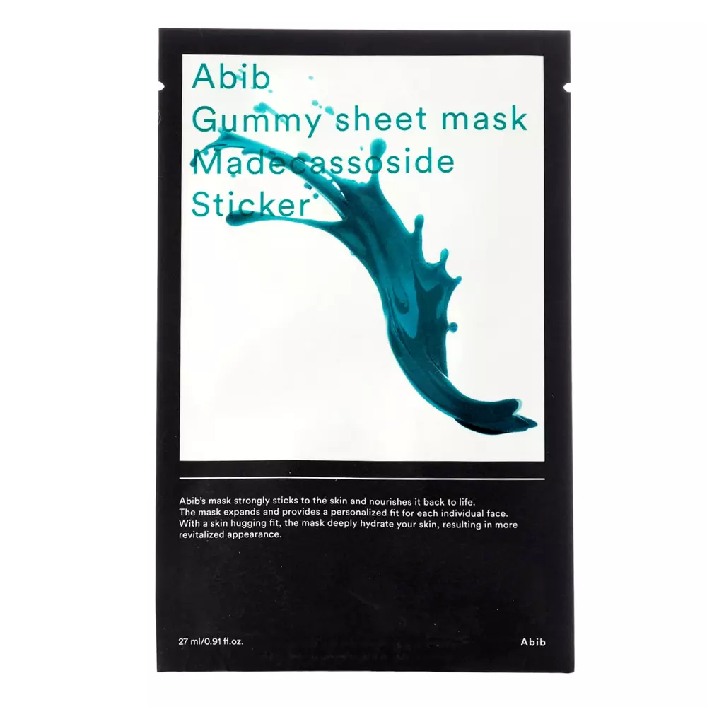 Abib - Gummy Sheet Mask Madecassoside Sticker - Nawilżająca Maska w Płachcie - 27ml