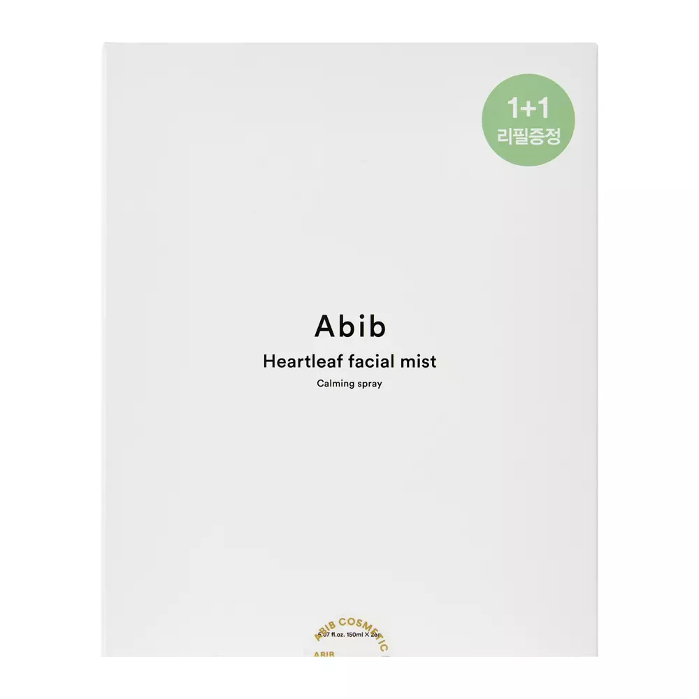 Abib - Heartleaf Facial Mist Calming Spray - Nawilżająca Mgiełka do Twarzy - 150ml + Uzupełnienie 150ml 