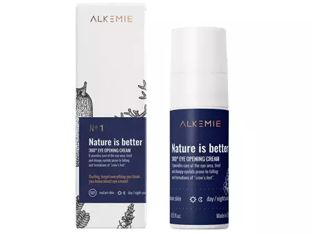 Alkmie - Nature Is Better - 360° Eye Opening Cream - Naturalny Krem pod Oczy - 15ml