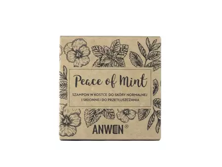 Anwen - Peace Of Mint - Szampon w Kostce do Skóry Normalnej i Skłonnej do Przetłuszczania - Refill - 75g