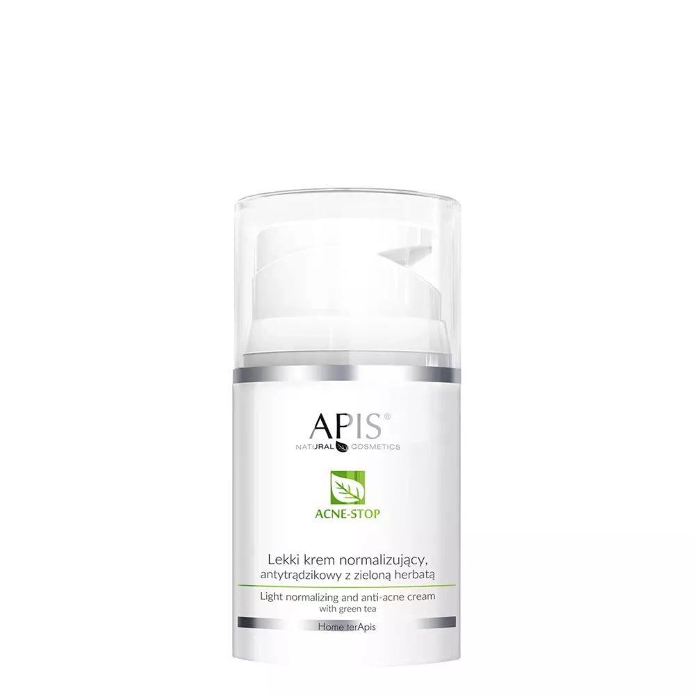 Apis - Home Terapis - Acne-Stop - Light Normalizing and Anti-Acne Cream with Green Tea - Lekki Krem Normalizujący, Antytrądzikowy z Zieloną Herbatą - 50ml