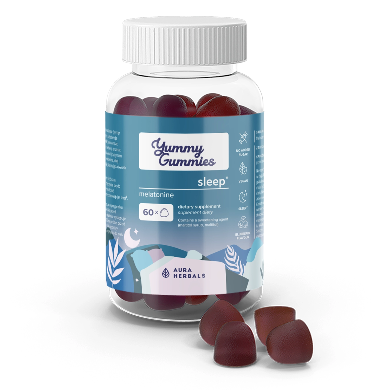 Aura Herbals - Yummy Gummies Sleep - Żelki - 60szt