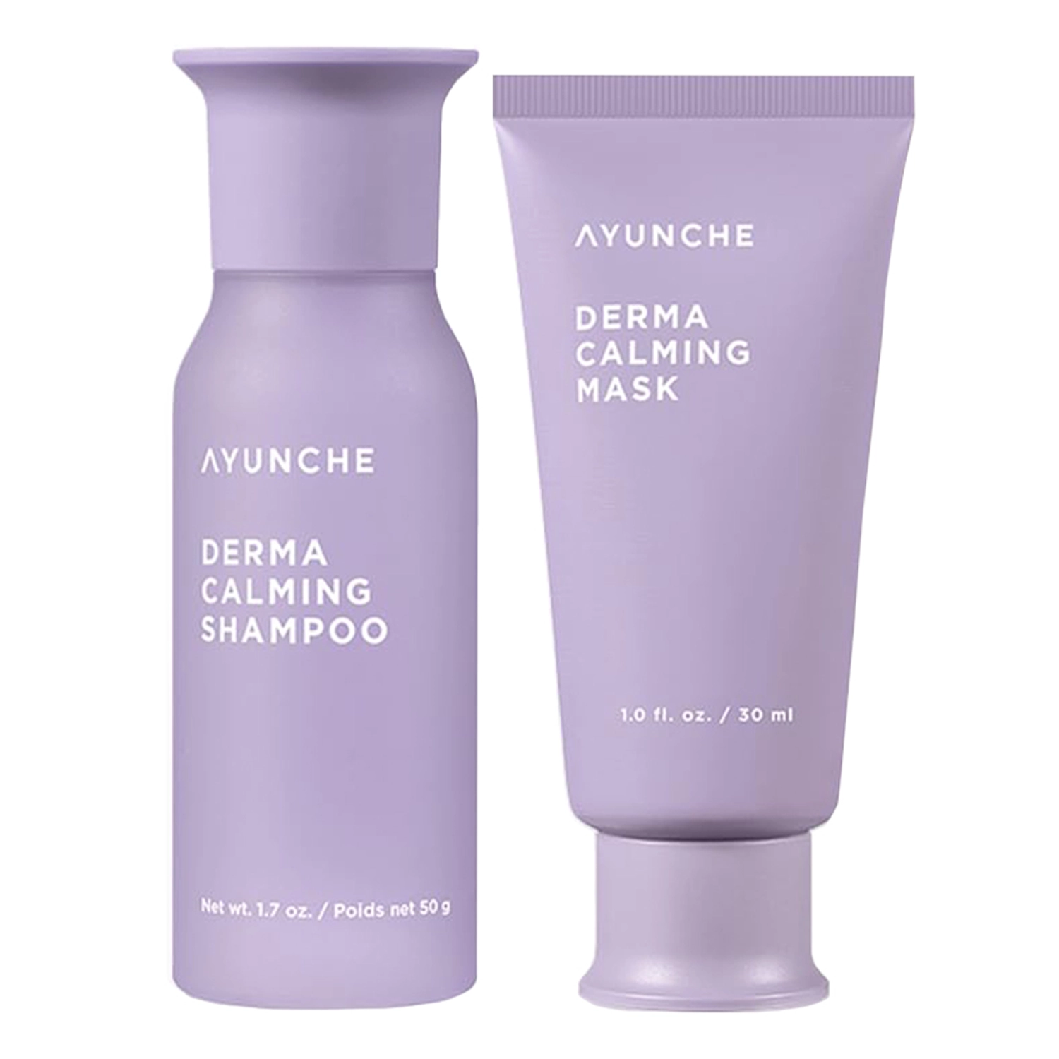 Ayunche - Derma Calming Mini Kit - Zestaw Kojących Produktów do Skóry Głowy - Mini - 50g+30ml