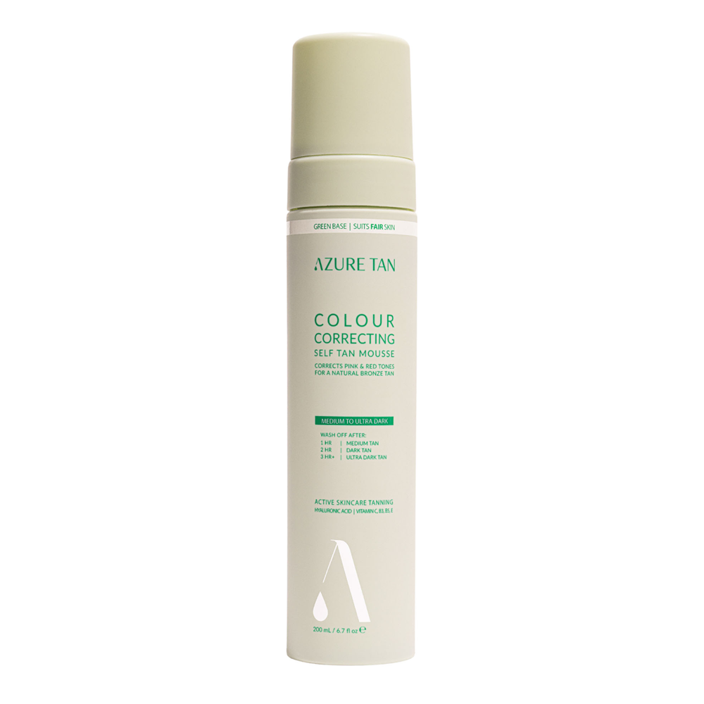 Azure Tan - Self Tan Mousse Green Base - Samoopalająca Pianka do Ciała - Medium To Ultra Dark - 200ml