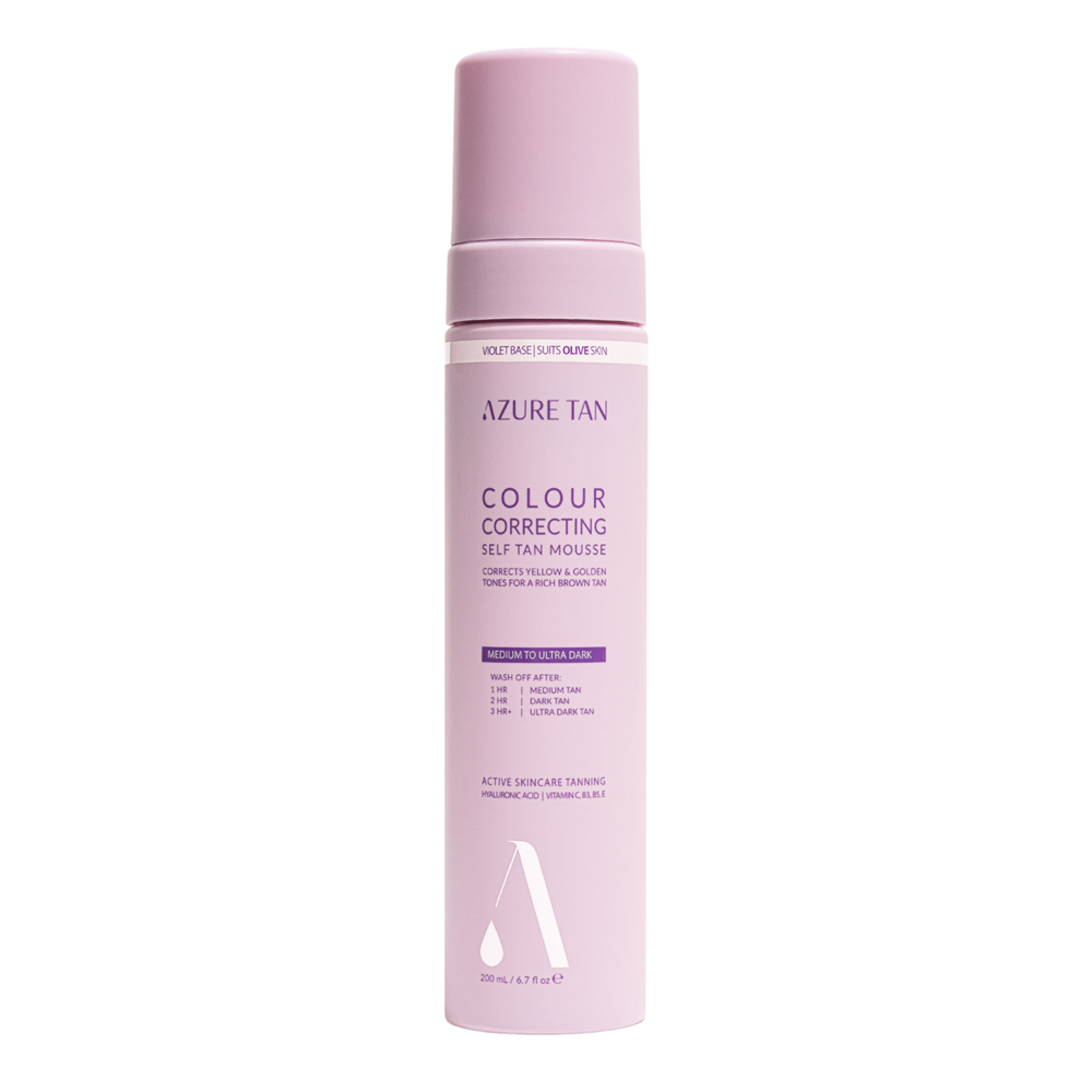 Azure Tan - Self Tan Mousse Violet Base - Samoopalająca Pianka do Ciała - Medium To Ultra Dark - 200ml