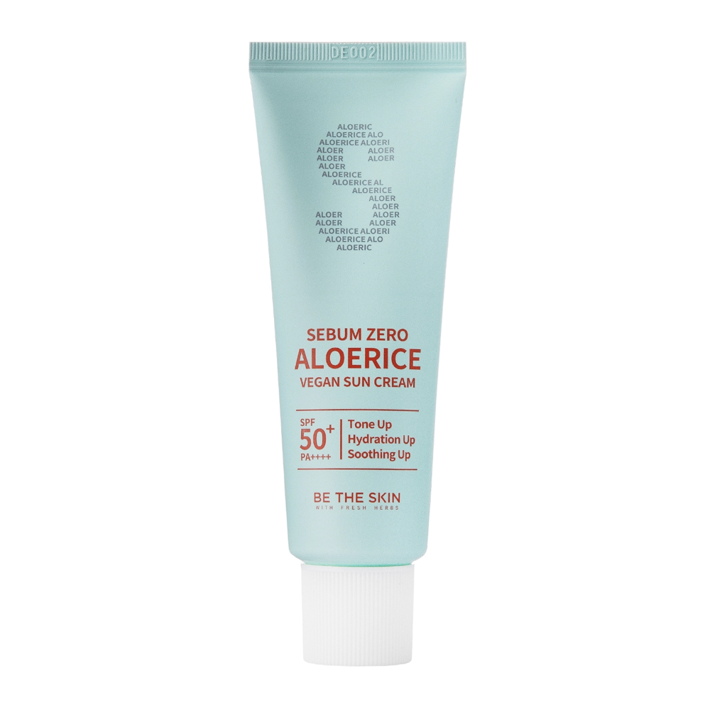 Be The Skin - Sebum Zero Aloerice Vegan Sun Cream SPF 50+ PA++++ - Kojący Krem z Filtrem - 50ml